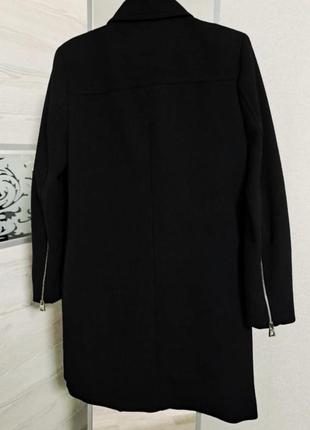 Пальто черное косуха4 фото