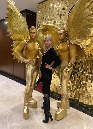 Сукня чорна з v вирізом вечірня бренд uterque(massimo dutti studio)