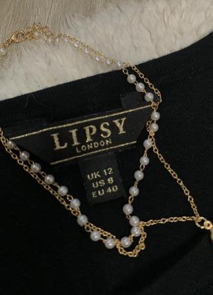 Чорний кардиган кофта на ґудзиках блузка в рубчик lipsy9 фото