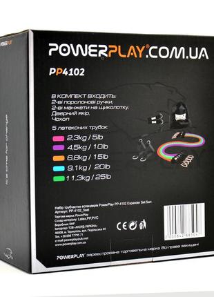 Набор трубчатых эспандеров powerplay pp-4102 expander set 5шт. (до 35 кг.) pro_110010 фото