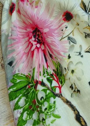 Длинное хлопковое платье на бретельках в цветы4 фото