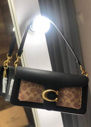 Сумка  tabby shoulder Grid bag 26 with signature tan black premium.
