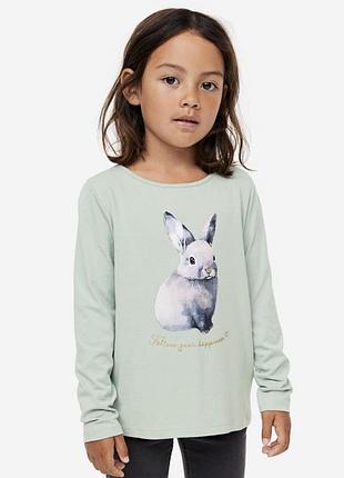 H&m лонгслив, футболка с длинным рукавом для девочки