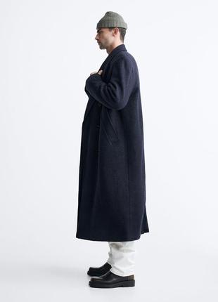 Zara текстуроване шерстяне пальто з букле2 фото