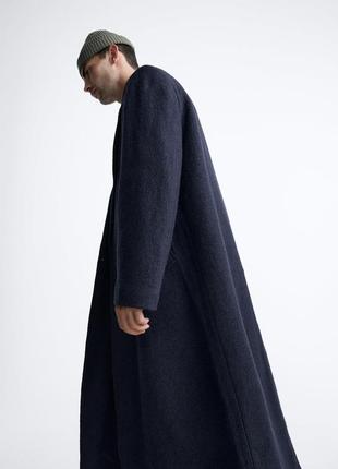 Zara текстуроване шерстяне пальто з букле5 фото