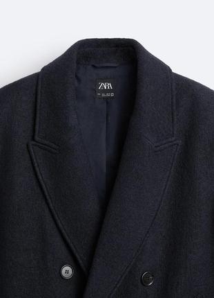 Zara текстуроване шерстяне пальто з букле10 фото