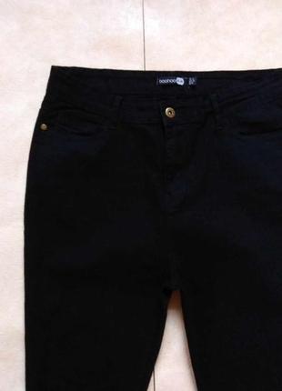 Брендовые черные джинсы скинни с высокой талией на высокий рост boohoo, 14 размер.3 фото