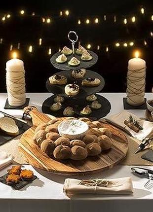 Триярусна підставка для сервірування artesa slate  master class ....