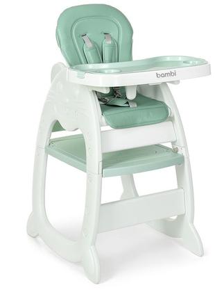 Стільчик для годування 2в1 bambi m 3612-5 (green) pro_3035