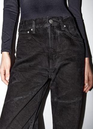 Нові джинси zara collection relaxed fit mid-rise чорніі4 фото