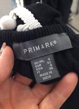 Чорний топ primark на плечі з дзвіночками без бретель зі спущеними плечима5 фото