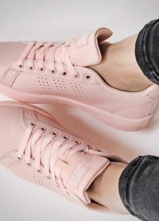 Кросівки adidas cloudfoam, кеди пудрові, рожеві
