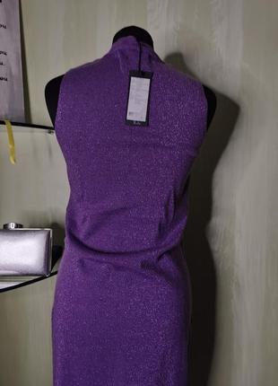 Фіолетова сукня з блиском7 фото