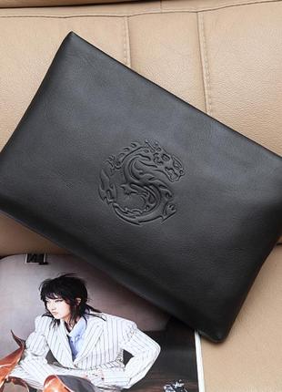 Чоловічий шкіряний клатч гаманець на блискавці, натуральна шкіра портмоне pro10998 фото
