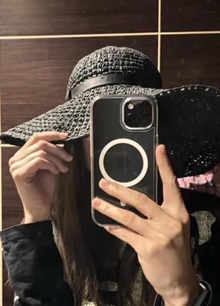 Шикарная большая черная шляпа h&amp;m6 фото