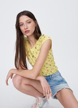 Женская футболка желтая размер xs-s-m sinsay3 фото
