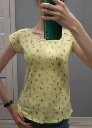 Женская футболка желтая размер xs-s-m sinsay4 фото