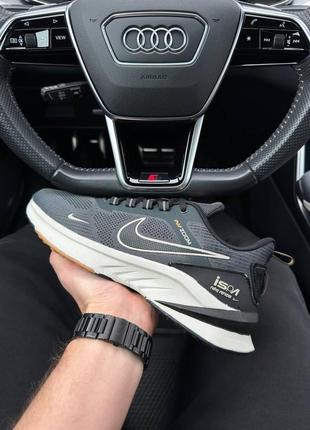 Мужские текстильные кроссовки nike zoom pegasus dark grey, мужские текстильные кеды найк серые, мужская обувь6 фото