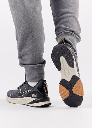 Мужские текстильные кроссовки nike zoom pegasus dark grey, мужские текстильные кеды найк серые, мужская обувь4 фото