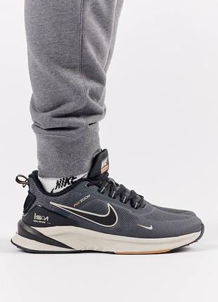 Мужские текстильные кроссовки nike zoom pegasus dark grey, мужские текстильные кеды найк серые, мужская обувь3 фото