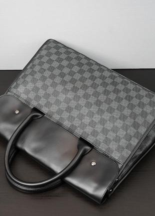 Модный мужской деловой портфель для документов, качественная офисная сумка формат а4 pro_13498 фото