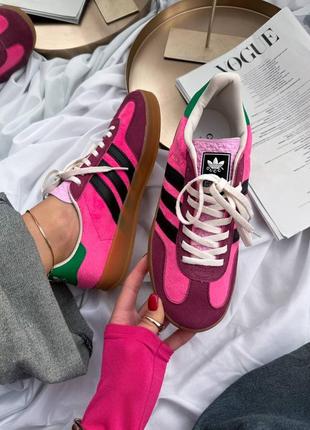 Рожеві adidas x gucci gazelle1 фото