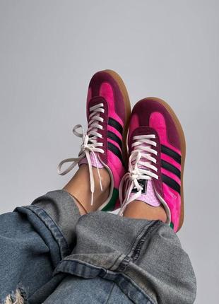 Рожеві adidas x gucci gazelle5 фото