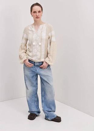 В'язана блуза-вишиванка