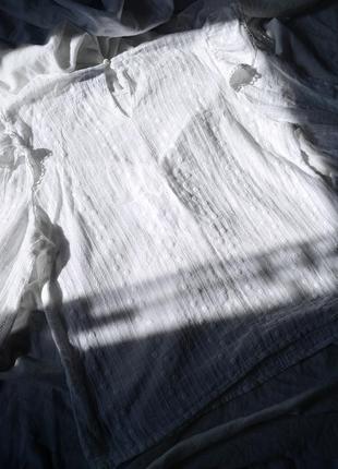 Ніжна модна вінтажнв молочна блузка весняна мережевна shein2 фото