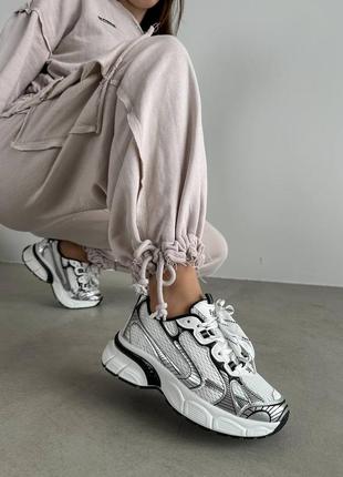 Трендові кросівки еко білі зі срібним6 фото