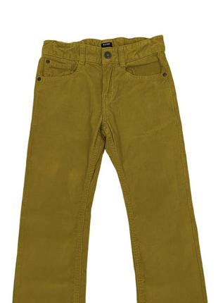 Чудові стильні модні яскраві вельветові джинси гірчичного кольору французького бренду kiabi на вік 10 років ріст 138-143 см2 фото