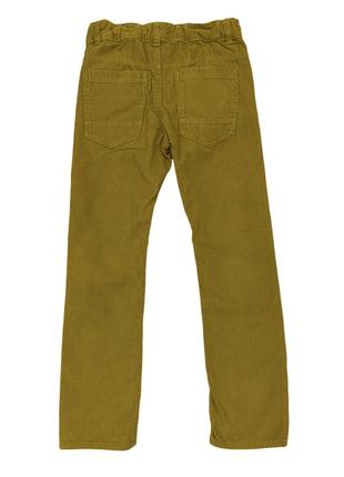 Чудові стильні модні яскраві вельветові джинси гірчичного кольору французького бренду kiabi на вік 10 років ріст 138-143 см3 фото