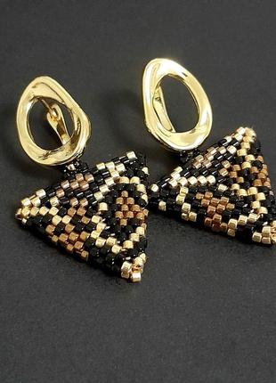 Серьги из японского бисера ручной работы