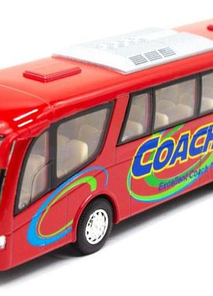 Інерційний автобус "coach" (червоний)