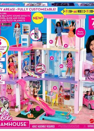 Будиночок для ляльок barbie dreamhouse сучасний будинок мрії барбі  grg93