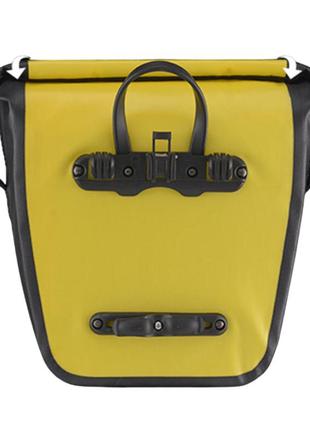 Велосипедна водостійка сумка на багажник rockbros as-003 18л жовтий3 фото