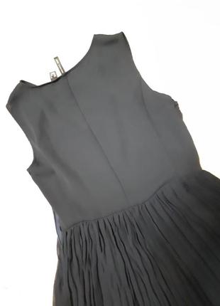 Маленькое черное платье из шифона р xs платье шифоновое с плиссерованной юбкой4 фото