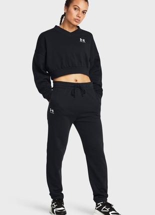 Жіночі чорні спортивні штани ua rival terry jogger3 фото