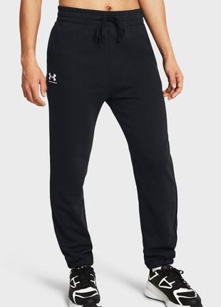 Жіночі чорні спортивні штани ua rival terry jogger2 фото