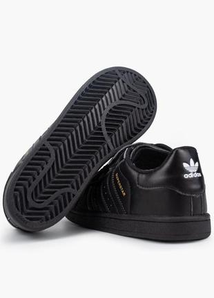 Жіночі кеди adidas superstar чорні2 фото