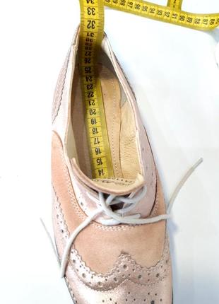 Kate gray золотые туфли оксфорды натуральная кожа9 фото