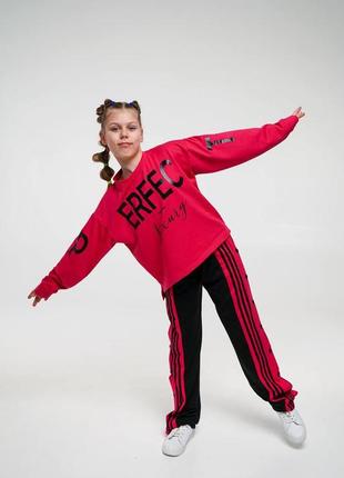 Підлітковий модний спортивний костюм для дівчинки на зріст від 140 до 170 см7 фото