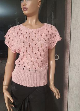 Кофта блузка светр джемпер ажурная1 фото