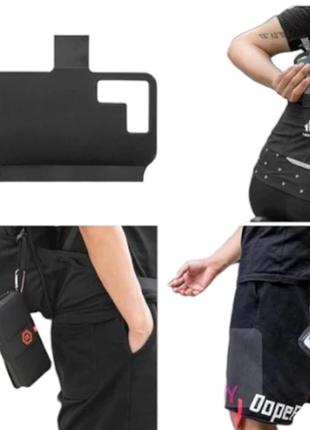 Велосипедна портативна сумка-гаманець для телефона до 6" rockbros as-049 чорний4 фото