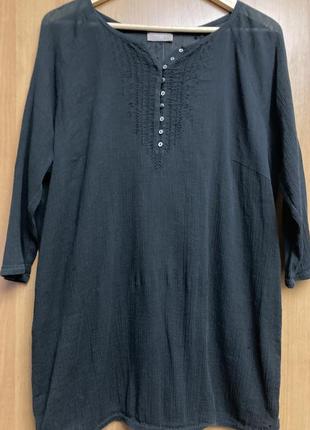 Брендова індійська котонова блуза з вишивкою