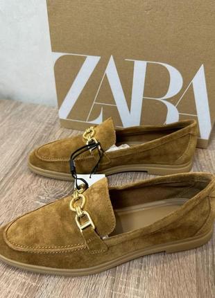 Шкіряні лофери zara1 фото