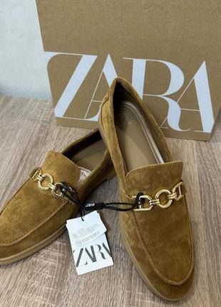 Шкіряні лофери zara2 фото