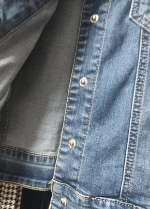 Стрейчевый джинсовый пиджак4 фото