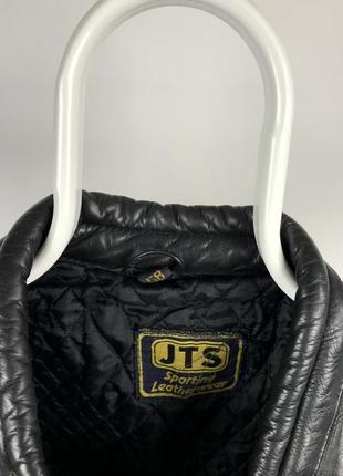 Кожанная байкерская куртка jts sporting leatherwear vintage harley avirex alpha4 фото