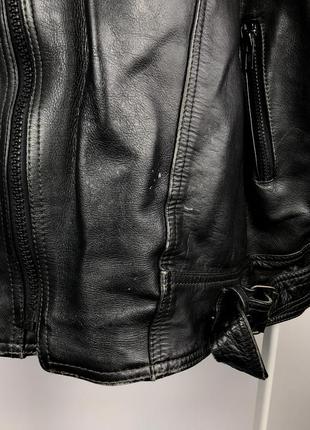 Кожанная байкерская куртка jts sporting leatherwear vintage harley avirex alpha9 фото